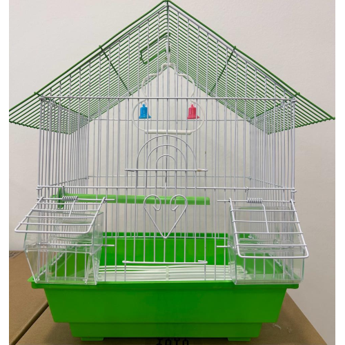 METAL BIRD CAGE A101 CM 28X38X21 - GREEN METAL BIRD CAGE A101 CM 28X38X21 - GREEN